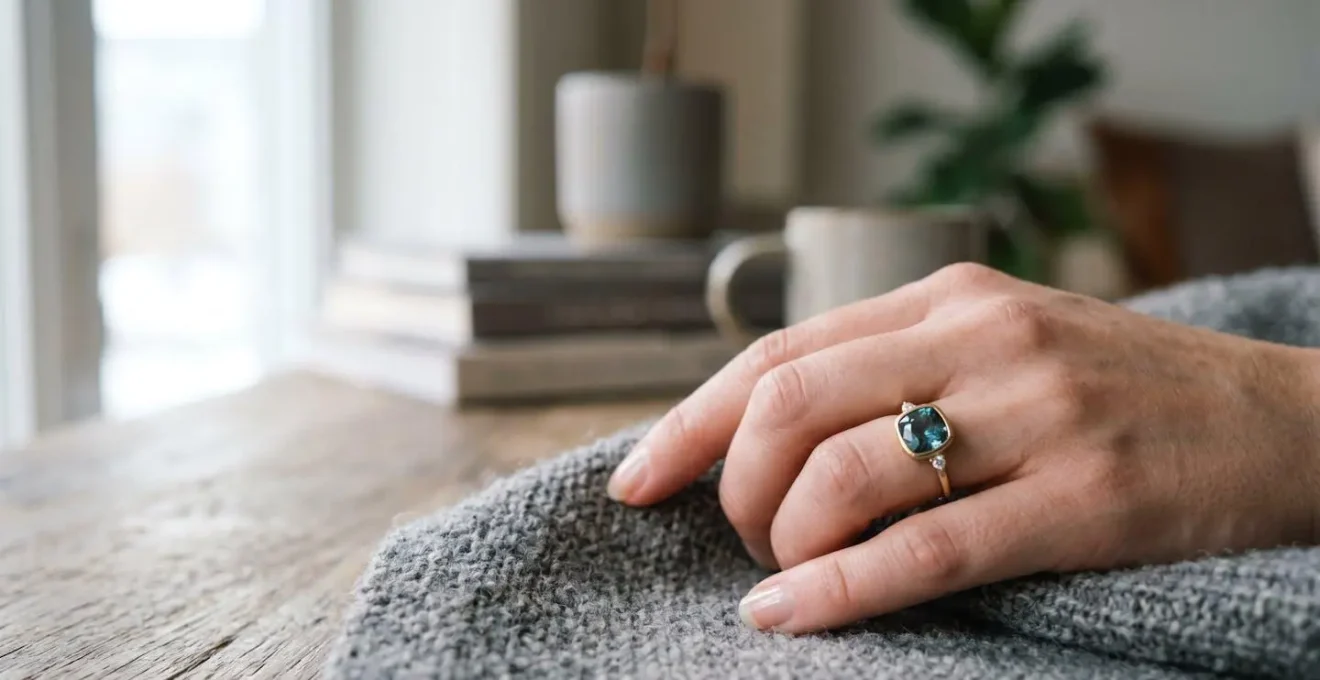 Bague en pierre fine portée au quotidien avec éclat naturel et monture protectrice